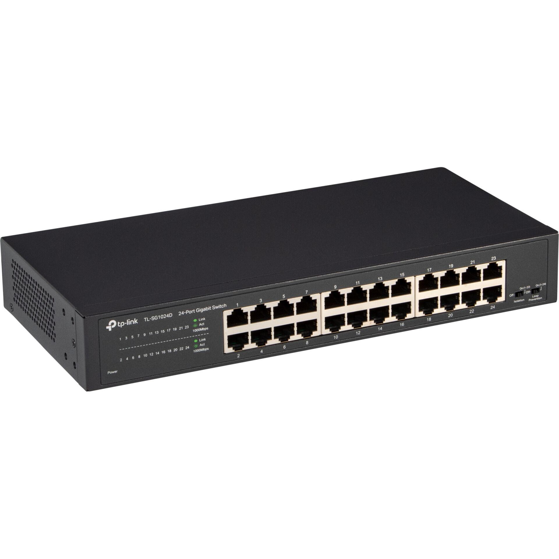 TP-Link TL-SG1024D network switch Unmanaged Gigabit Ethernet (10/100/
