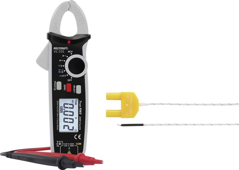 VOLTCRAFT VC-335 Stromzange kalibriert (ISO) digital CAT II 600 V,