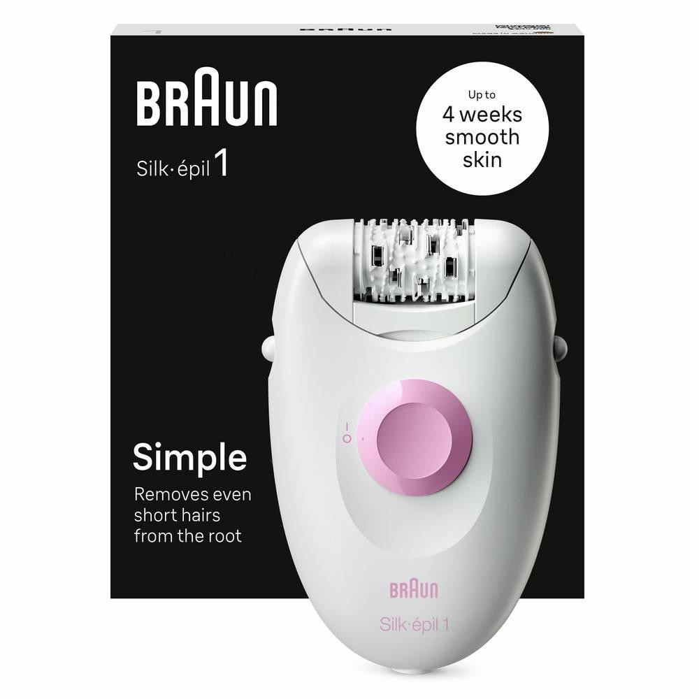 Braun Silk-épil 1 1-000 20 tweezers Pink, White - Braun Silk-épil 1