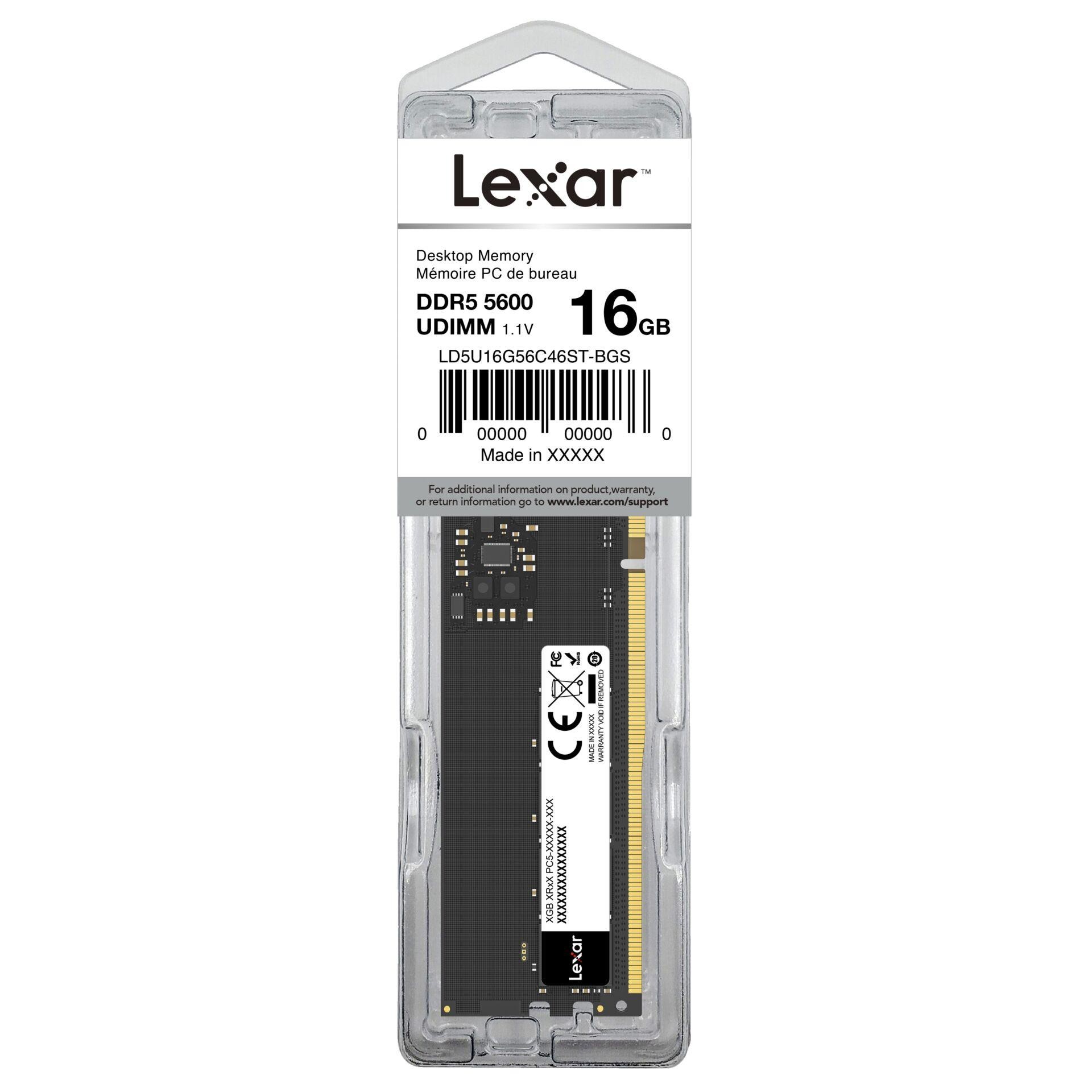 Lexar LD5U16G56C46ST-BGS memory module 16 GB 1 x 16 GB DDR5 5600 MT/s