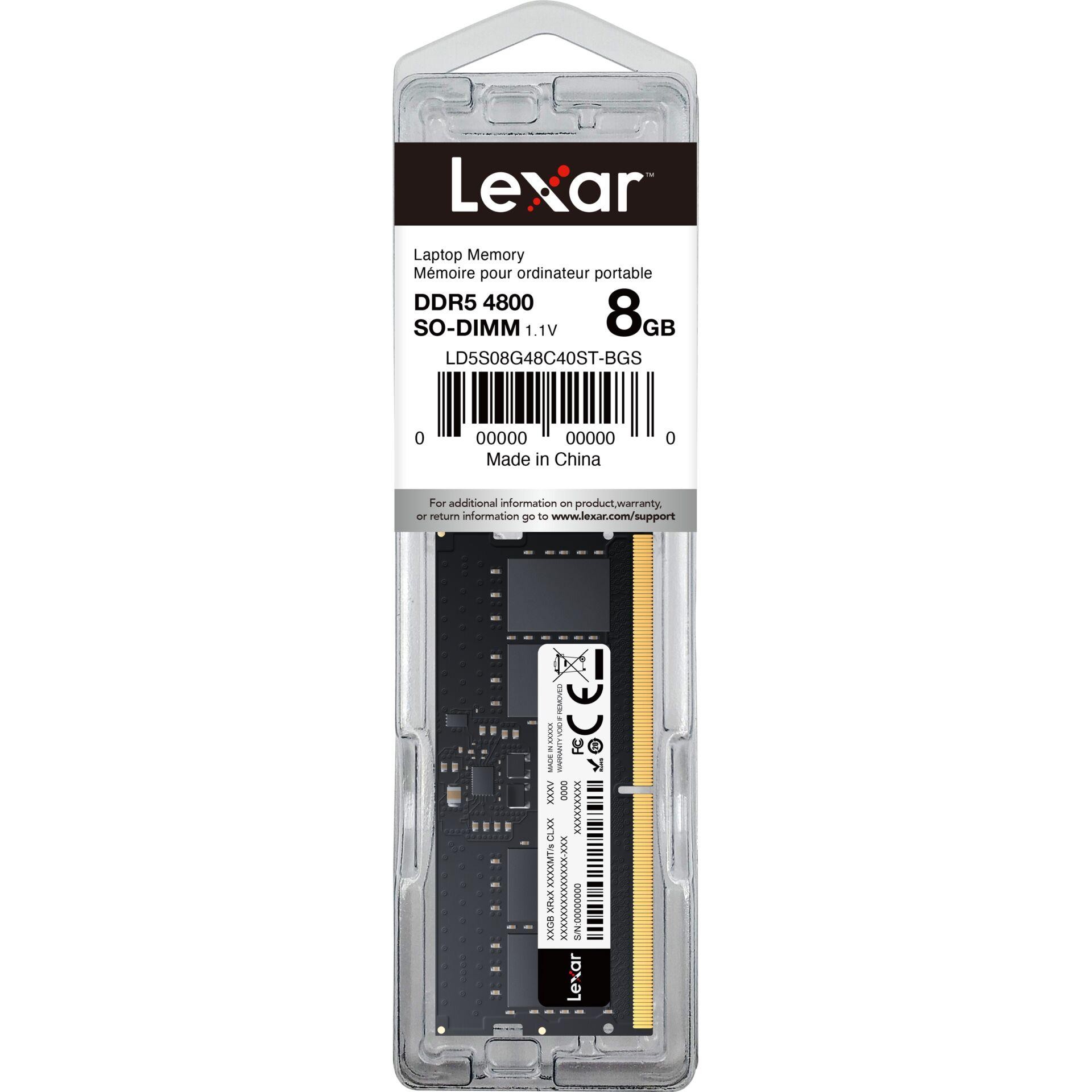Lexar LD5S08G48C40ST-BGS memory module 8 GB 1 x 8 GB DDR5 4800 MT/s