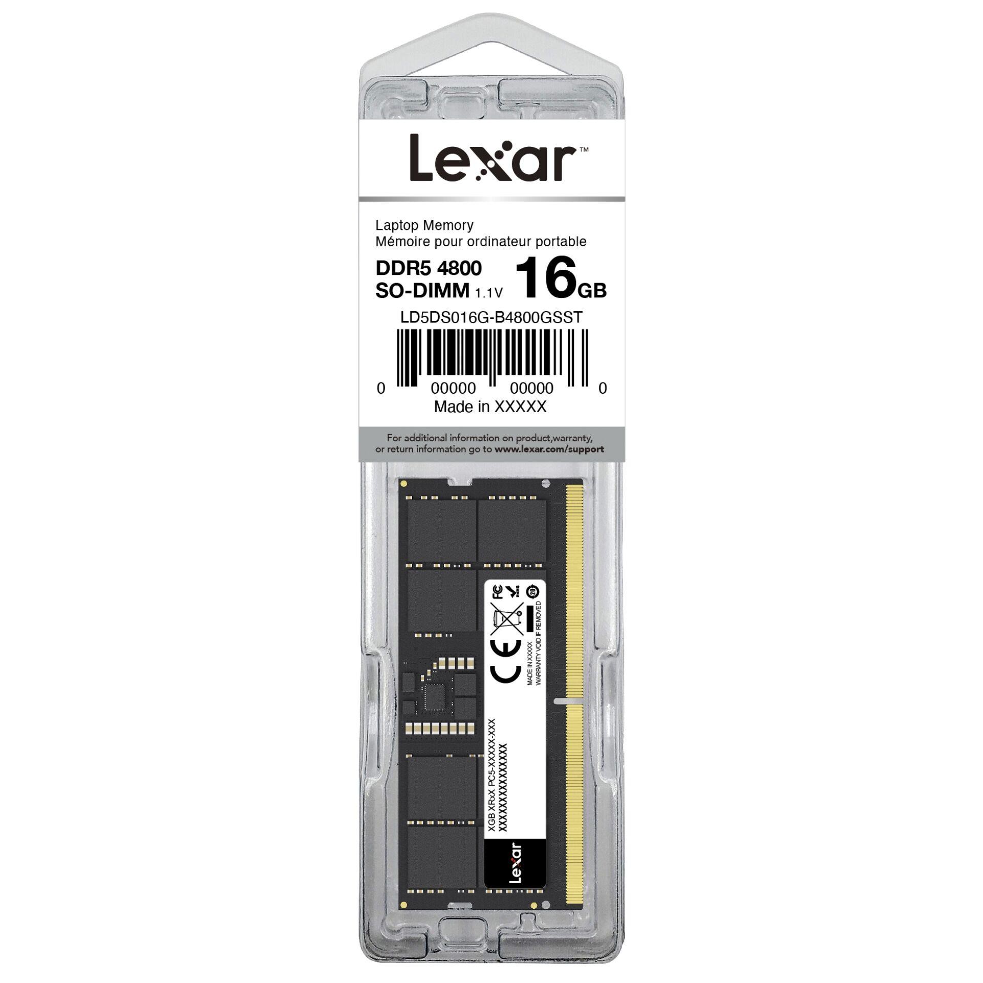 Lexar LD5DS016G-B4800GSST memory module 16 GB DDR5 262-pin SO-DIMM