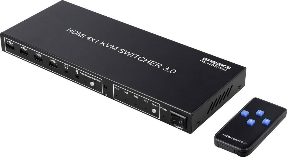 SpeaKa Professional 4×1 HDMI KVM SWITCH
