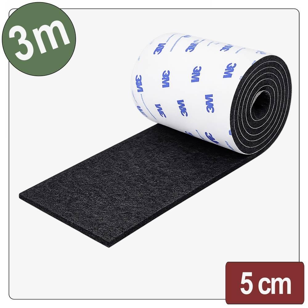 Quadrios 26SA144 Filzgleiter auto-adhésifs, rund noir (L x B x H)