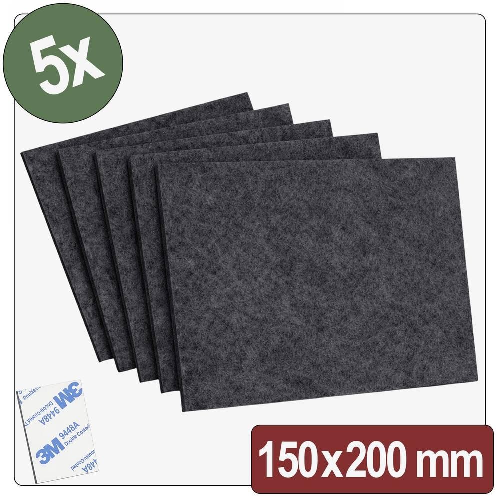 Quadrios 26SA139 Filzgleiter auto-adhésifs, rund noir (L x B x H)