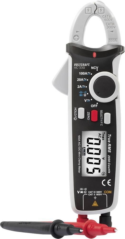 VOLTCRAFT VC-330 Stromzange kalibriert (ISO) digital CAT II 600 V,