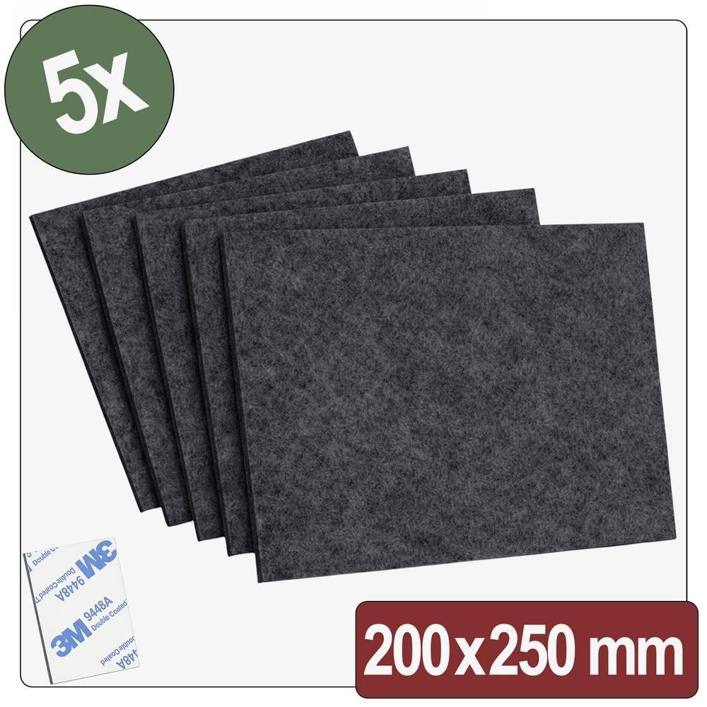 Quadrios 26SA140 Filzgleiter self-adesivo, rund nero (L x B x H) 200
