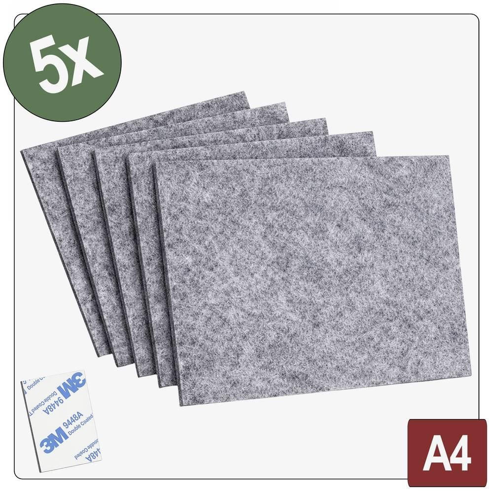 Quadrios 26SA119 Filzgleiter self-adesivo, rund grigio (L x B x H)