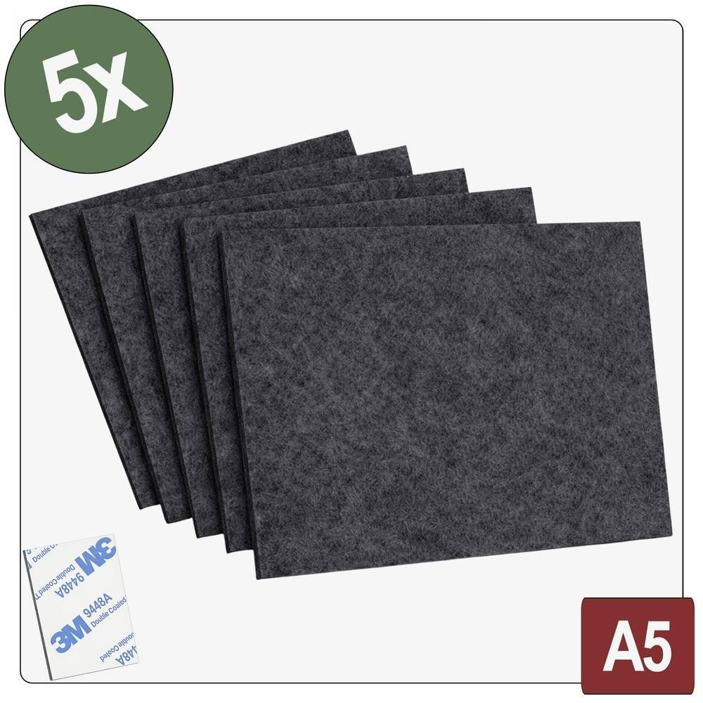 Quadrios 26SA141 Filzgleiter selbstklebend, rund Schwarz (L x B x H)