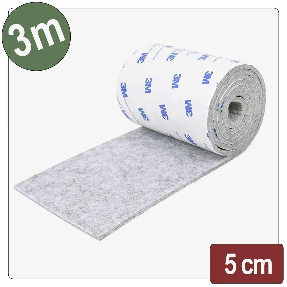 Quadrios 26SA121 Filzgleiter auto-adhésifs, rund gris (L x B x H)