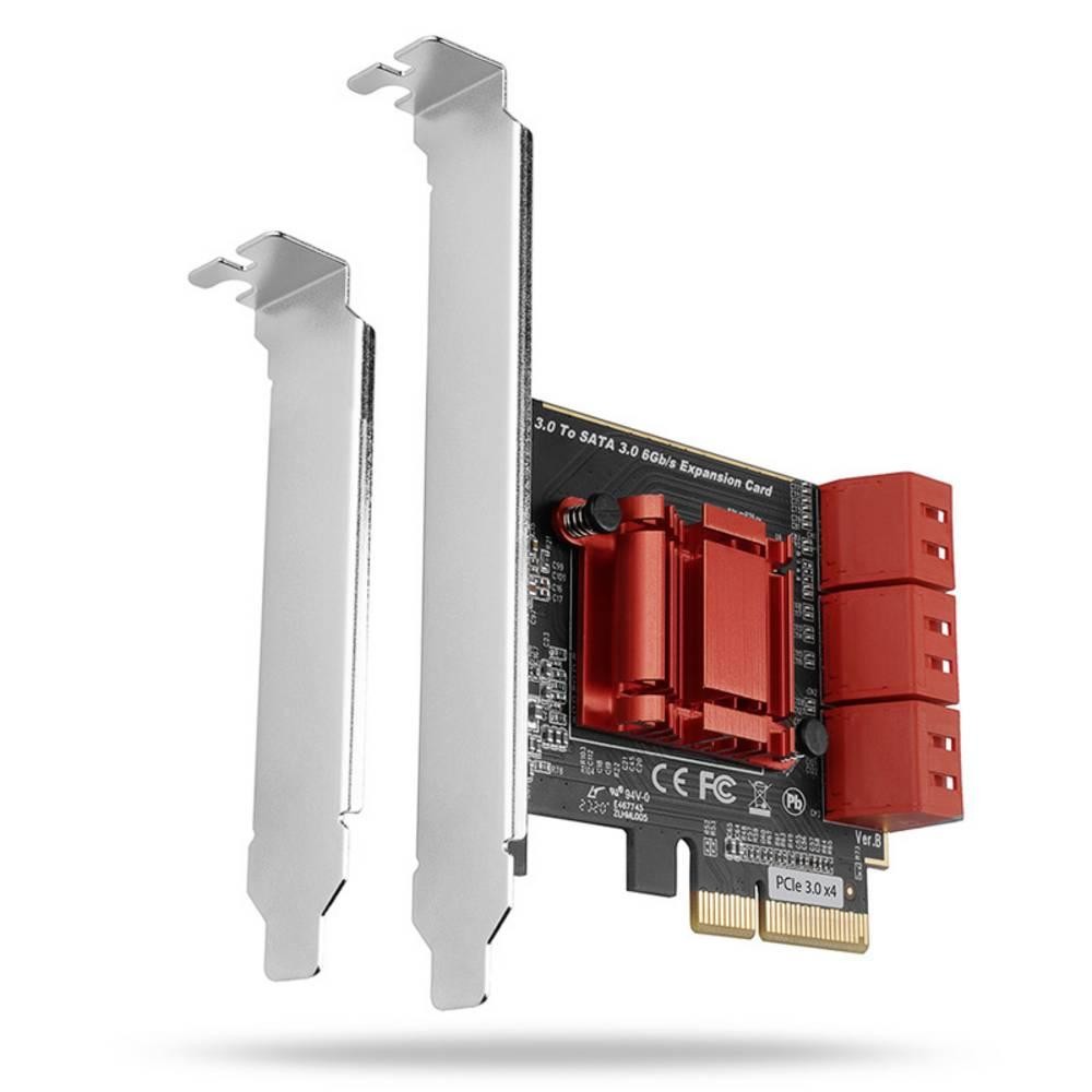 Axagon PCES-SA6 PCIe - 6x internal SATA 6G port controller, ASM1166,