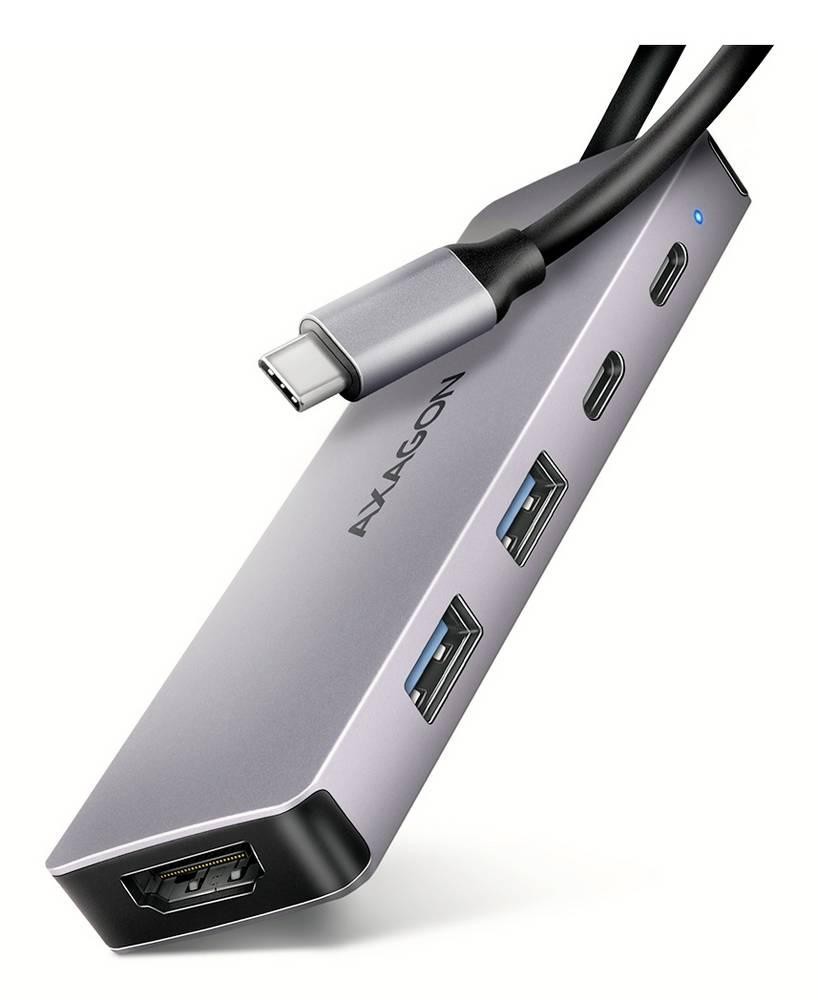 Axagon HMC-5H60 USB 5Gbps hub, 2x USB-A, 1x USB-C, HDMI 4k/60Hz, PD