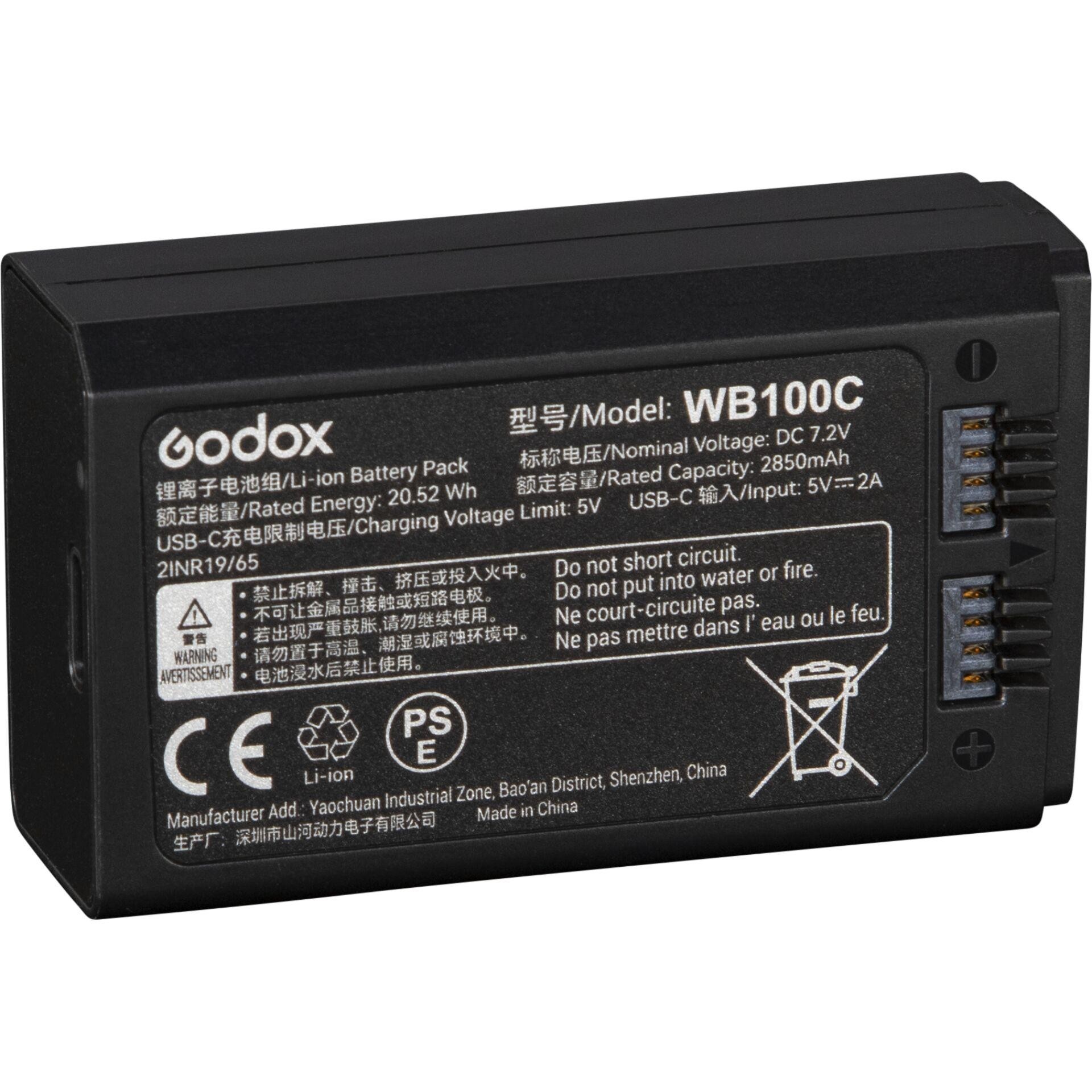 Godox WB100C rechargeable battery for AD100 Pro II