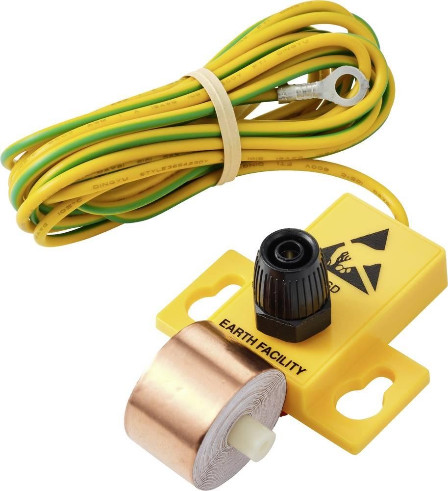 TRU COMPONENTS Ringkabelschuh ESD-Erdungsstecker Durchgangswiderstand
