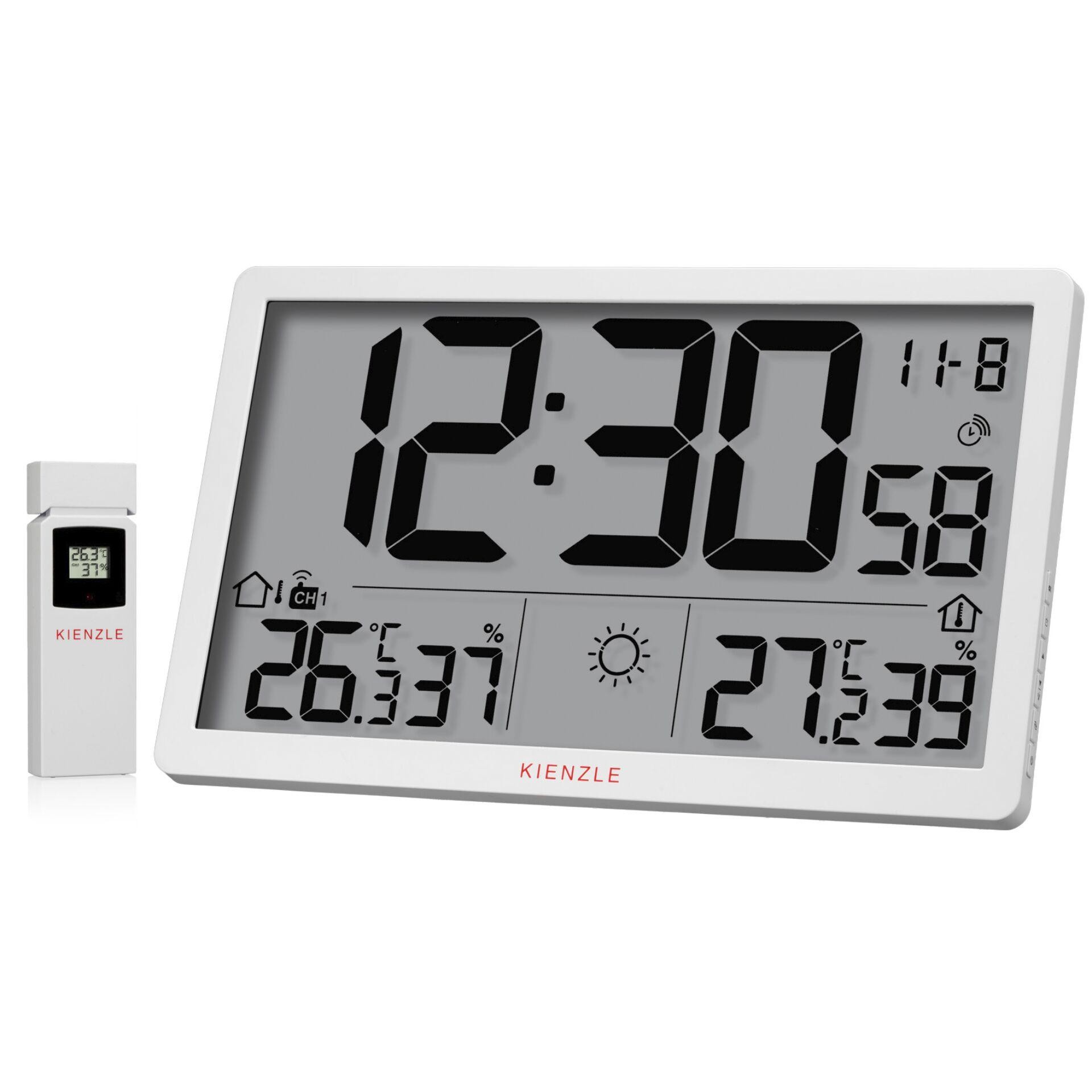 KIENZLE Jumbo NEO LCD Wetter-wall clock white