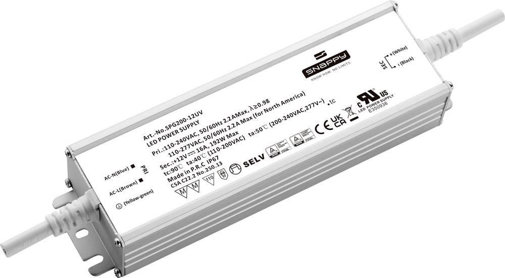Dehner Elektronik SPG 200-12V LED-Treiber Konstantspannung 200W 16A