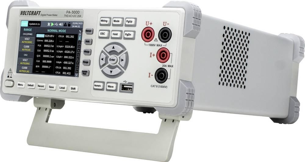 VOLTCRAFT PA-3000 Netz-Analysegerät 3phasig 24Bit-Eingänge,