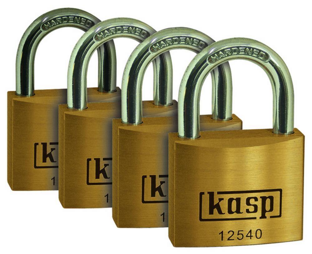 KASP K12540D4 Vorhängeschloss 40mm gleichschließend Goldgelb Schlü