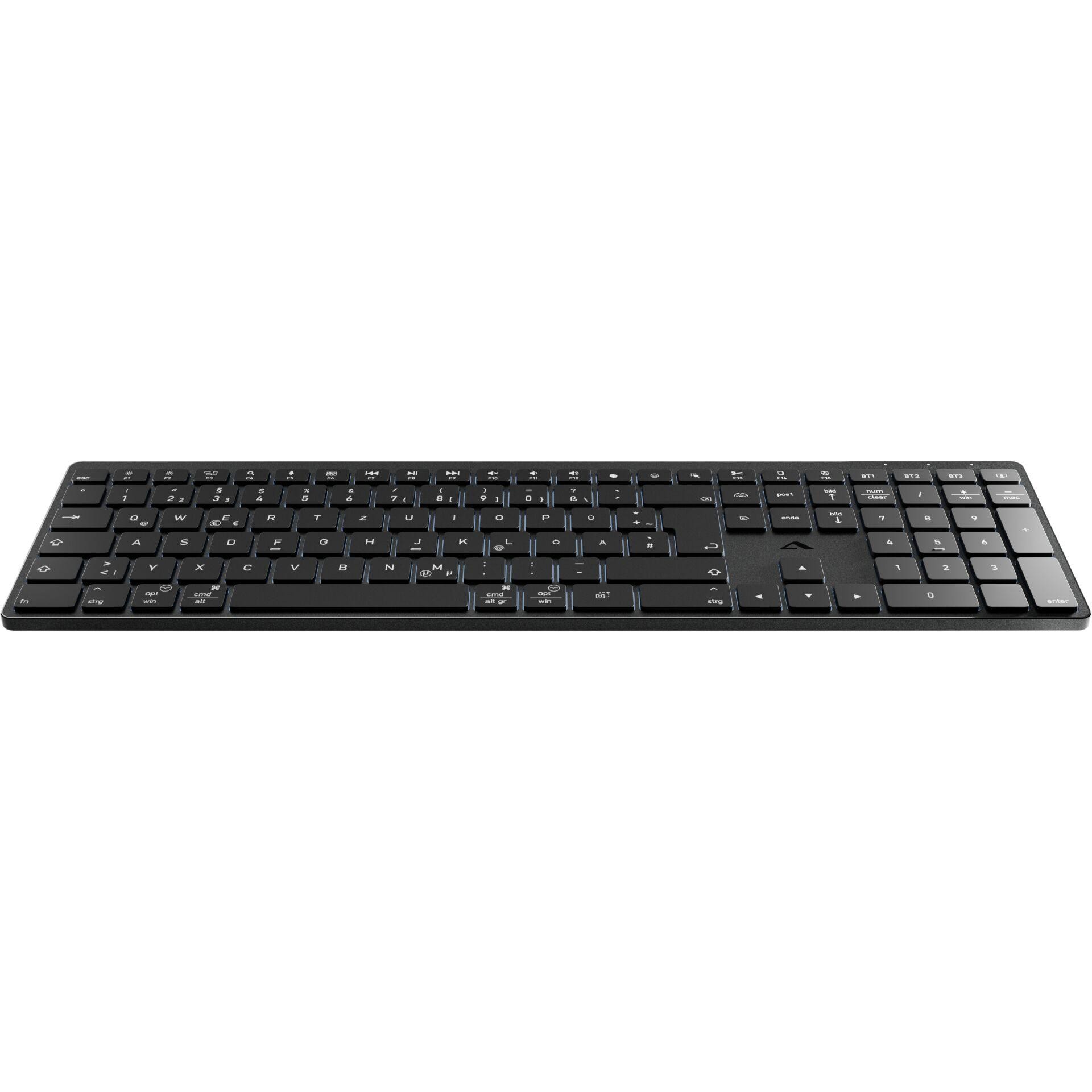 Alogic Hush Full Wireless Keyboard with Backlight DE Black