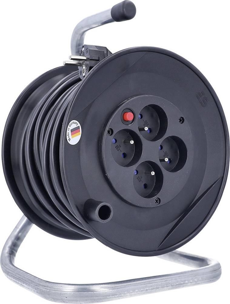 AS Schwabe 811104 Kabeltrommel 25m black Schutzkontakt-plug
