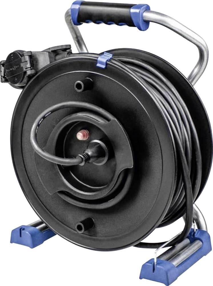 AS Schwabe 822243 Kabeltrommel 25m black Schutzkontakt-plug
