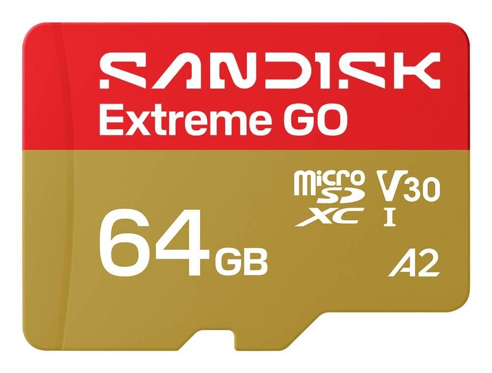 SanDisk Extreme GO 64 GB MicroSDXC UHS-I - SanDisk Extreme GO, 64 GB,