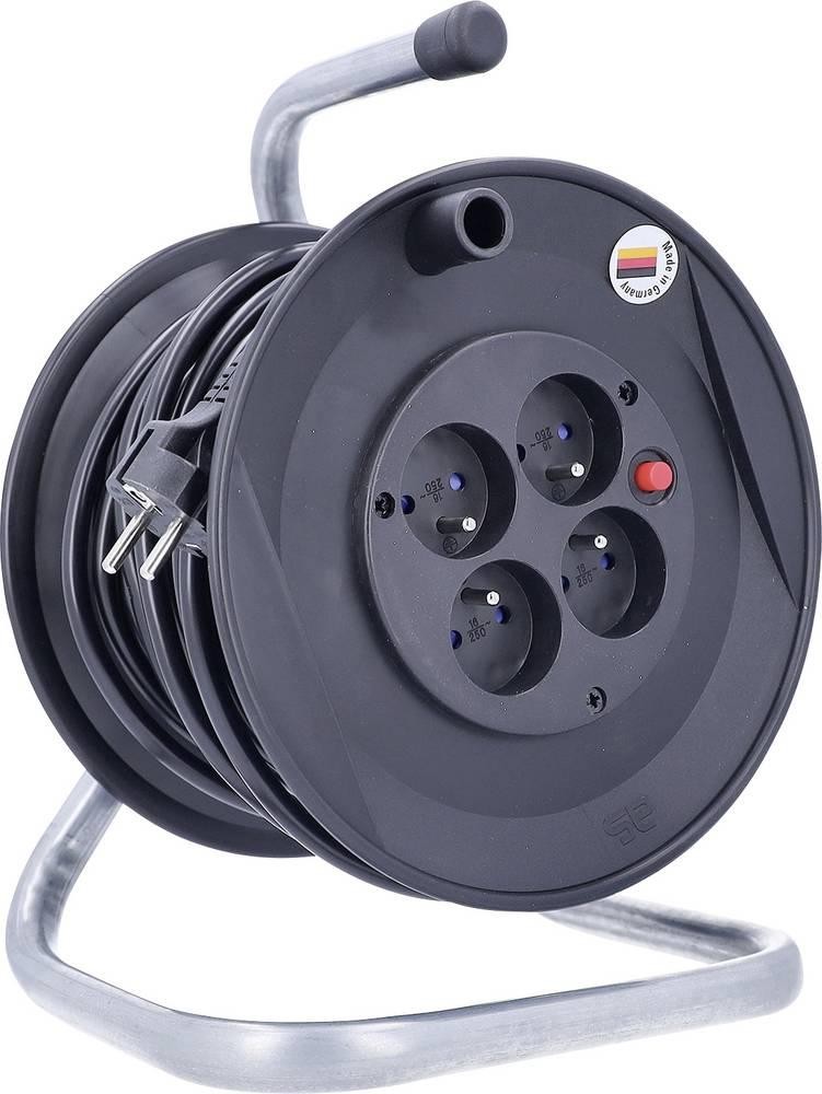 AS Schwabe 811103 Kabeltrommel 20m black Schutzkontakt-plug