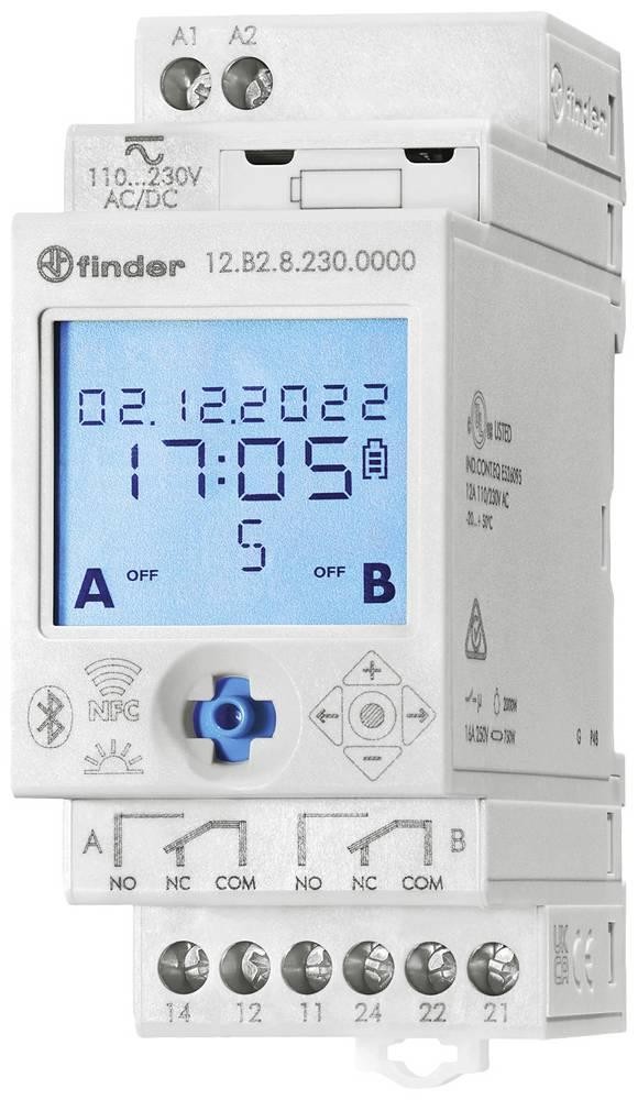 Finder 12.B2.8.230.0000 Zeitschaltuhr per Hutschiene 12.B2.8.230.0000