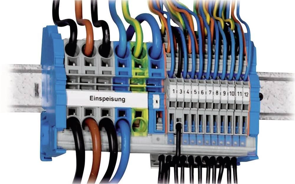 WAGO 821-104 Verteiler-Reihenklemme Grau, Blau, Grün, Gelb 1 Set