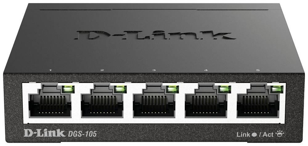 D-Link DGS-105 Non-géré L2 Gigabit Ethernet (10/100/1000) Noir - D-