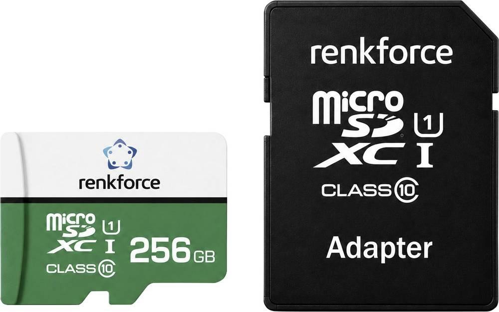 Renkforce RF-mSDC-256GB microSDXC-Karte 256GB Class 10, UHS-Class 1,