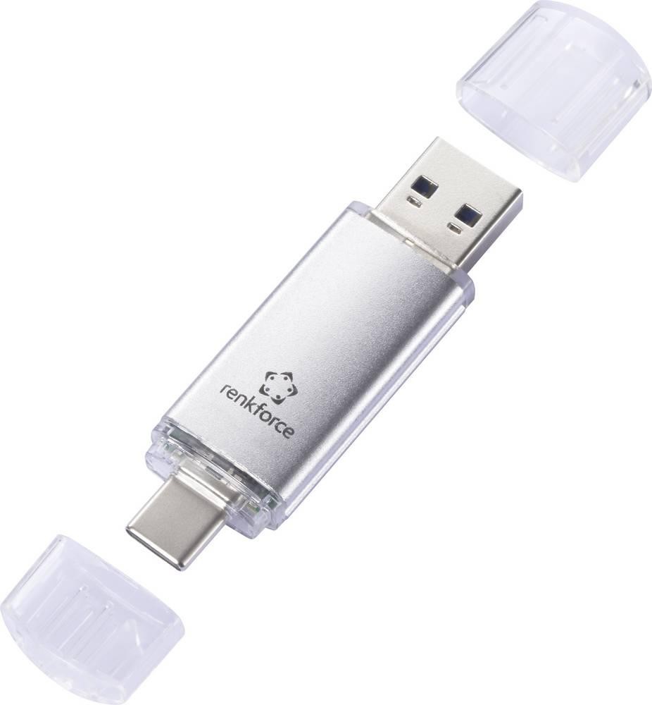 Renkforce RF-USBOS-240 USB-Stick 128GB silver RF-7577906 USB-C , USB-