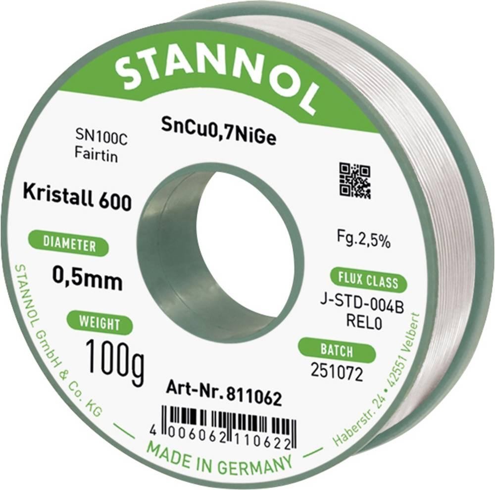 Stannol Lötdraht Kristall 600 Lötzinn, bleifrei bleifrei, Spule