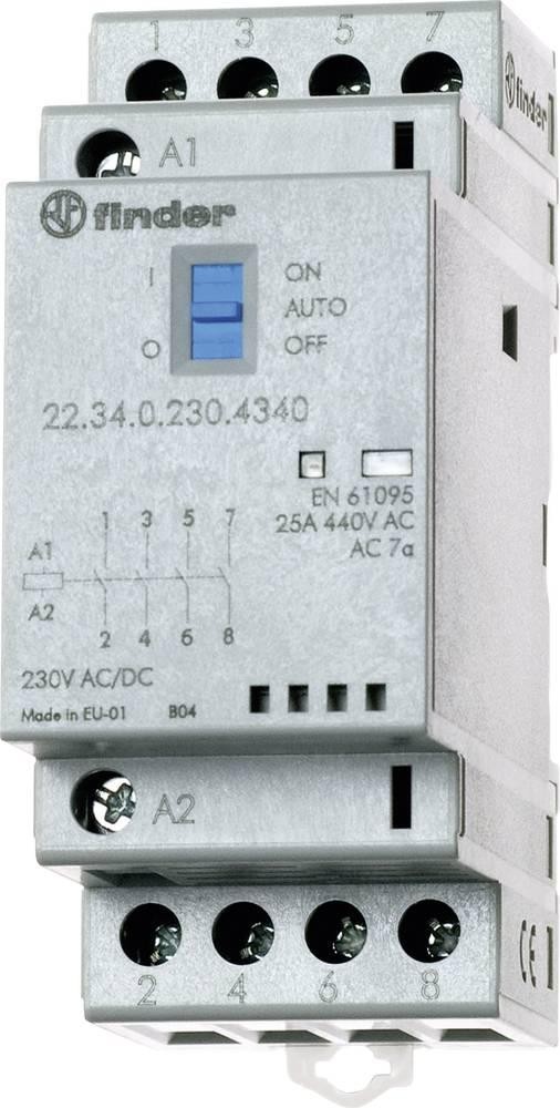 Finder 22.34.0.024.1740 Schütz 3 Schließer, 1 Öffner 24 V/DC, 24 V/