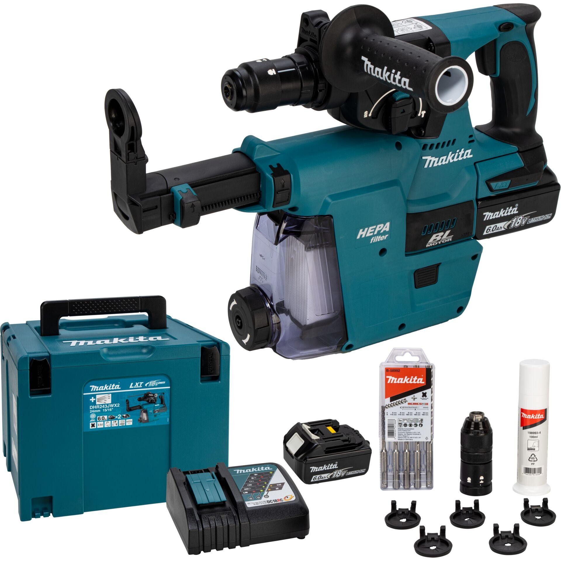 Makita DHR243JWX2 Akku-Kombihammer