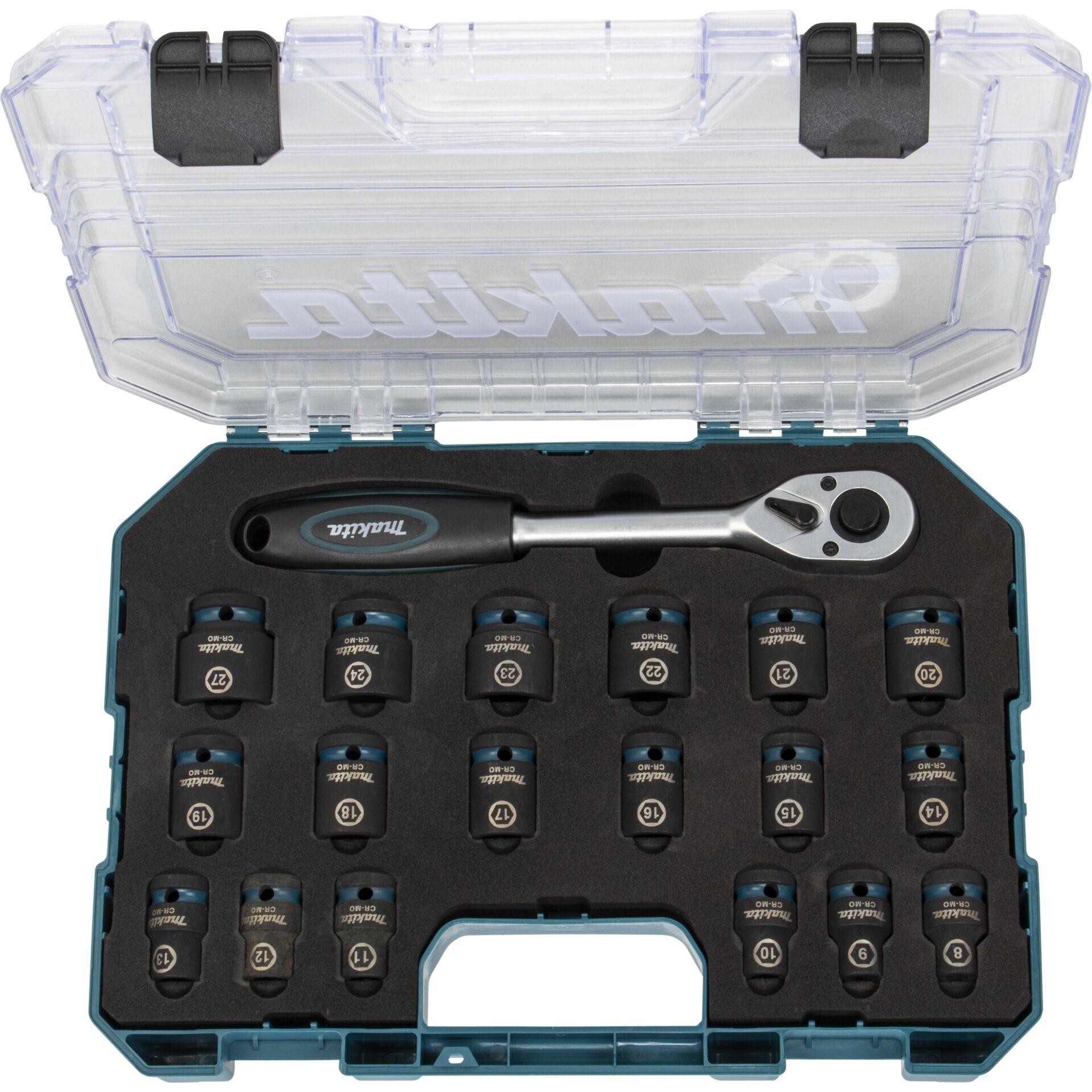 Makita E-30069 Impact nero Schlagnuss-Set con Ratsche