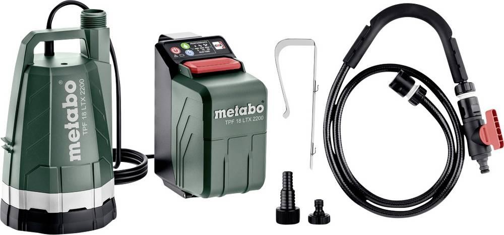 Metabo 601729850 TPF 18 LTX 2200 Tauchpumpe 2200 l/h 22m