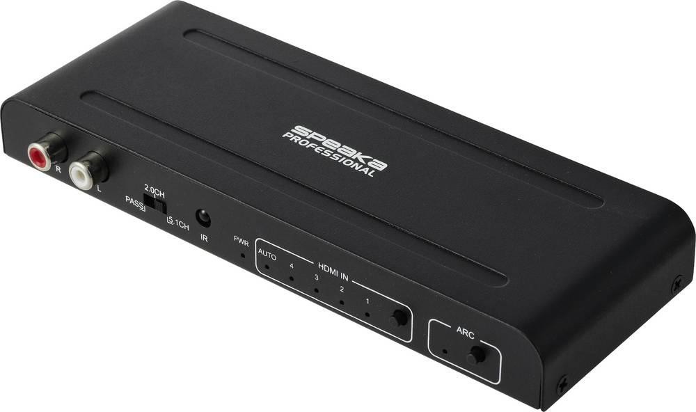 SpeaKa Professional SP-HSU-300 4 Port HDMI-Switch ARC (Audio Return