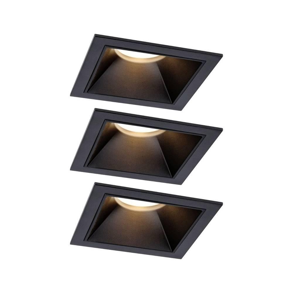 Paulmann 93125 Cole LED-Einbauleuchte 3er Set LED 18W nero