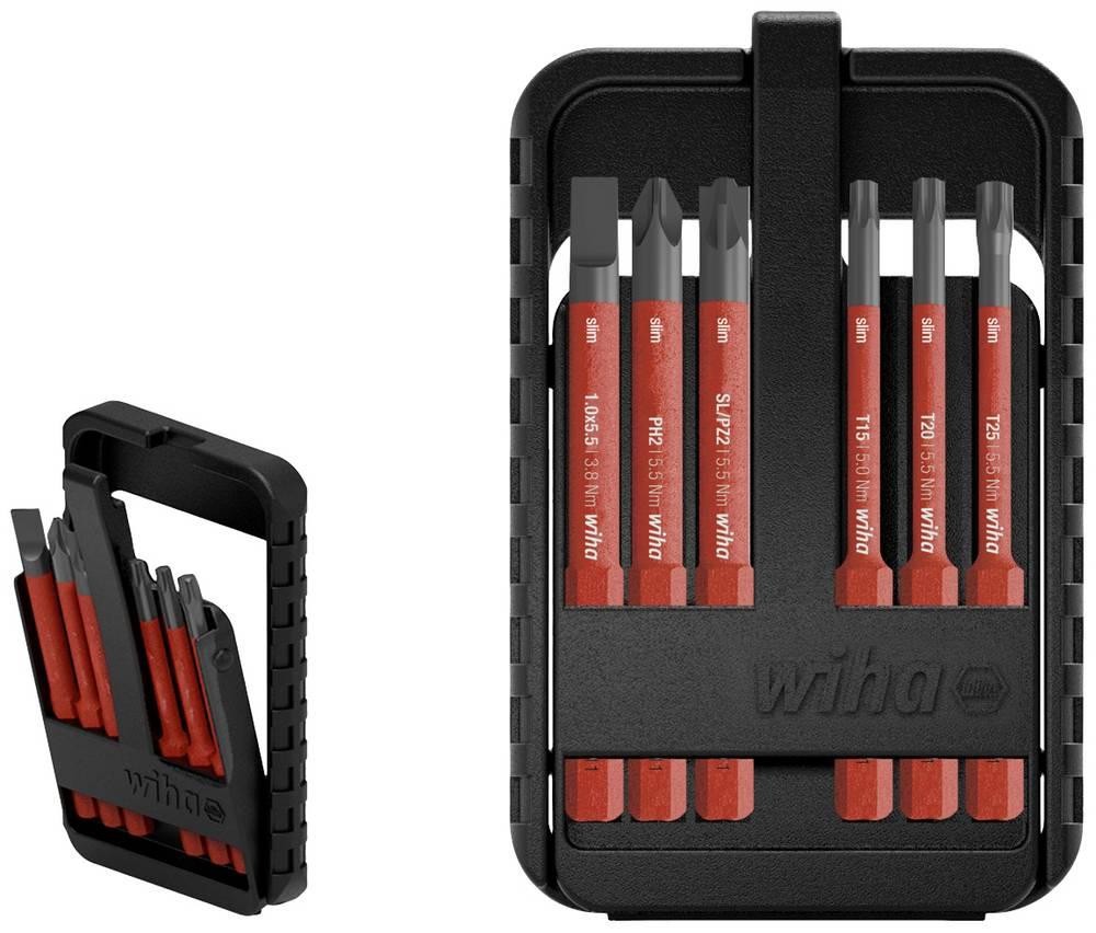 Wiha slimBit electric 45804 Bit-Set 6teilig Schlitz, Kreuzschlitz