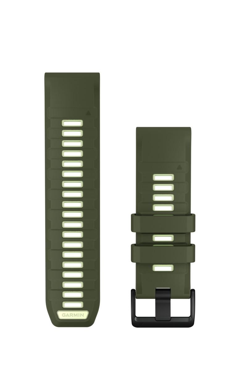 Garmin QuickFit bracelet 26 mm, siliconee, Olive Drab/Zitrone - pour