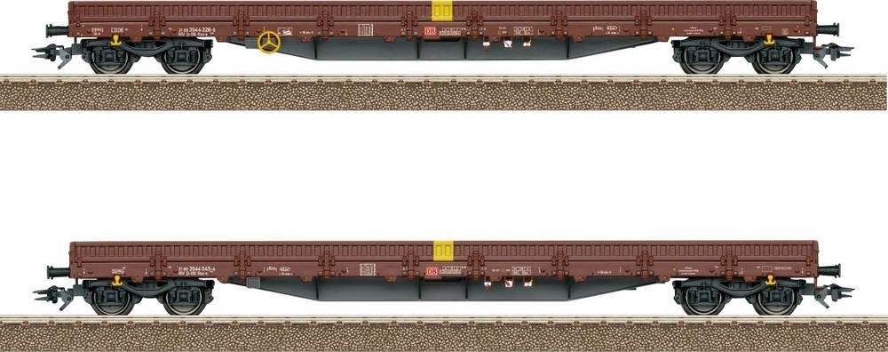 TRIX H0 T24431 Güterwagen, Niederbordwagen DC