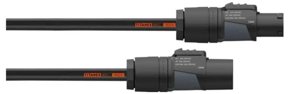 Cordial 14959 Strom extension cable 16A black 0.5m H07RN-F 3G 2,5mm²