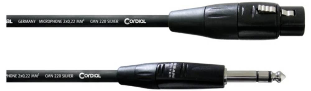 Cordial CIM 3 FV audio cable 3 m XLR (3-pin) 6.35mm Black - Cordial