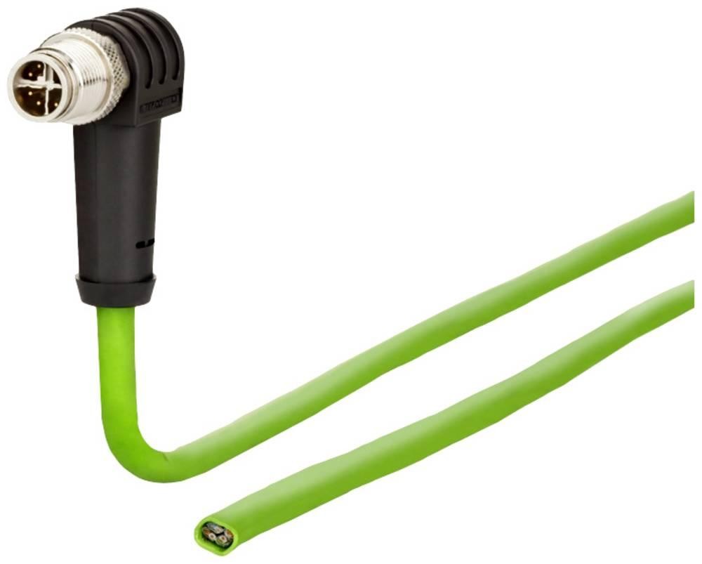 Metz Connect 142M2X90100 M12 Patchkabel CAT 6a S/FTP 10.00m Grün PUR-