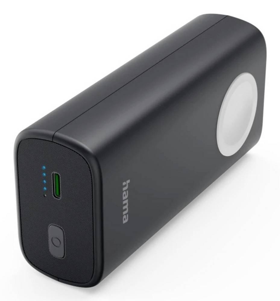 Hama Powerbank 10000 mAh Qi Wireless Charging Li-Ion Schwarz, Grau