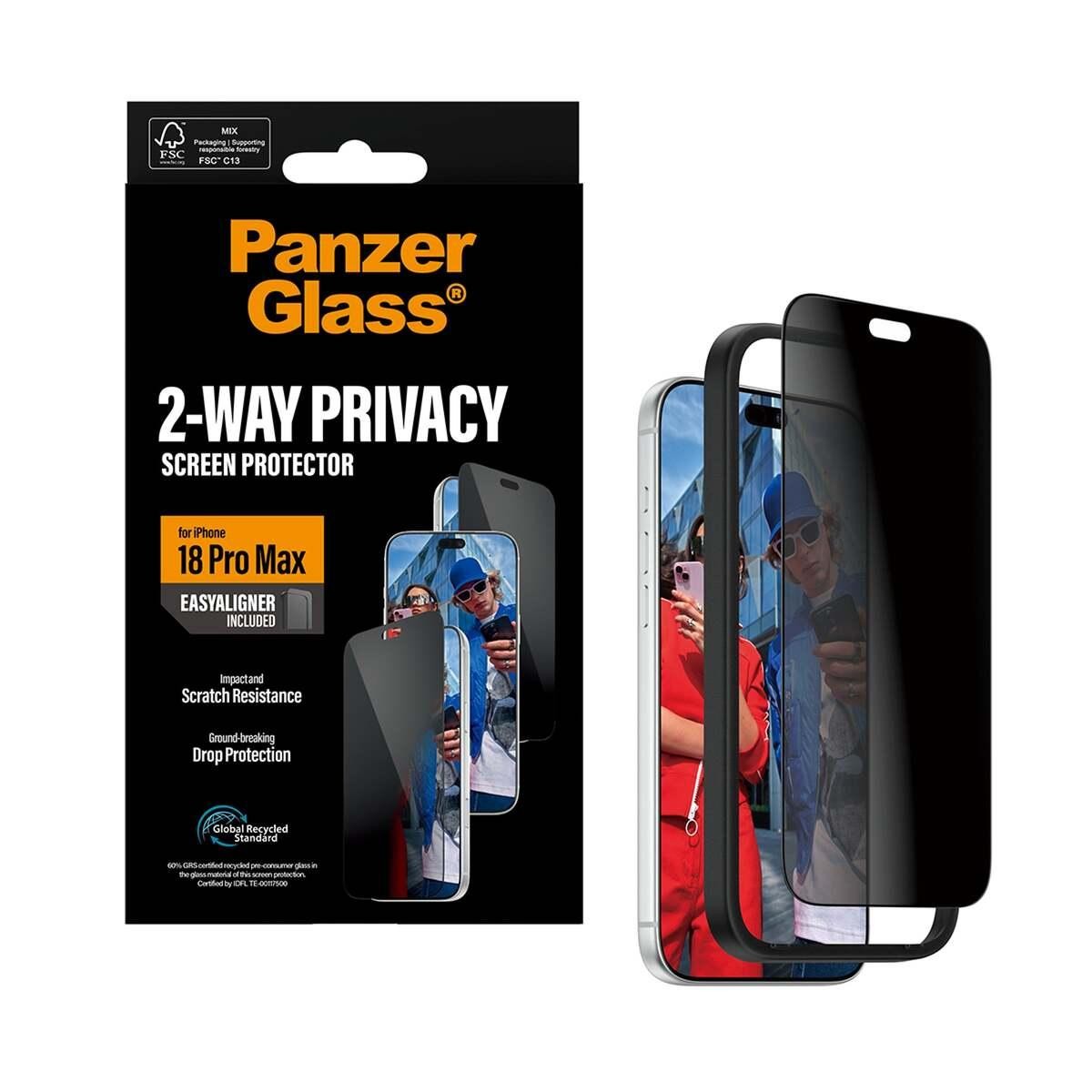 PanzerGlass 2-Way Privacy Screen Protector iPhone 18 Pro Max -