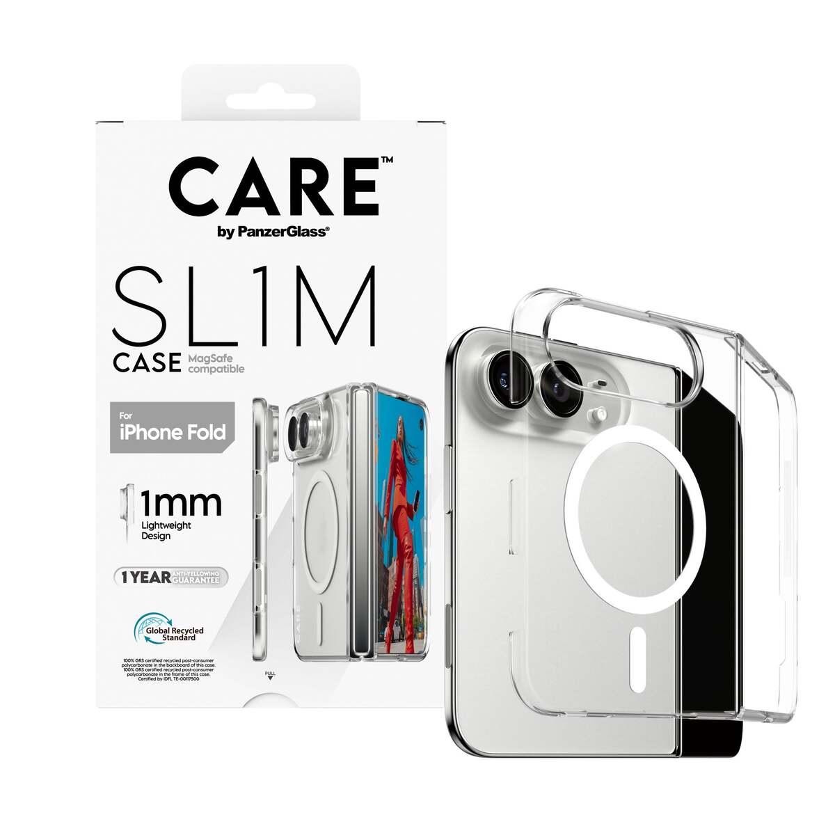 PanzerGlass CARE by SL1M Case Transparent w. White MagSafe