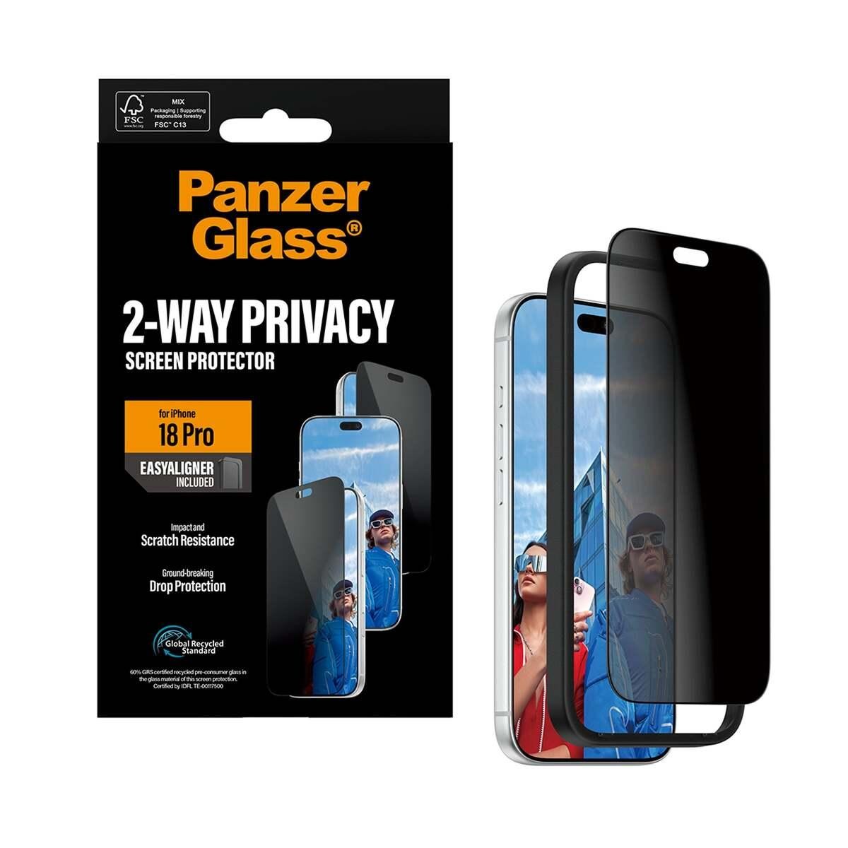PanzerGlass 2-Way Privacy Screen Protector iPhone 18 Pro EA - Passend