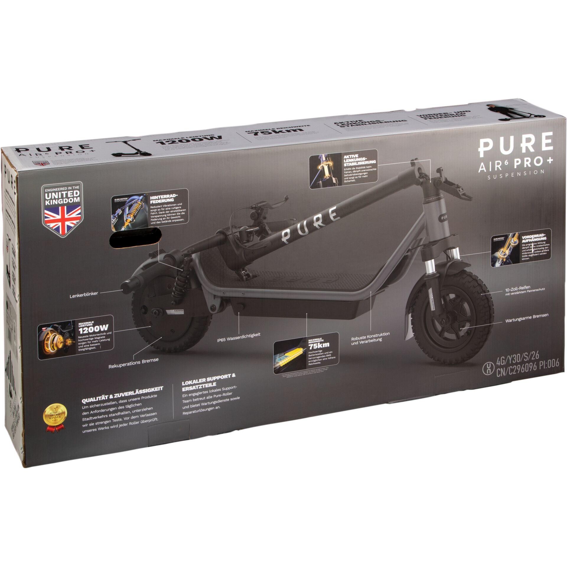 PURE Electric Air6 Pro+ Suspension Elektro-Scooter